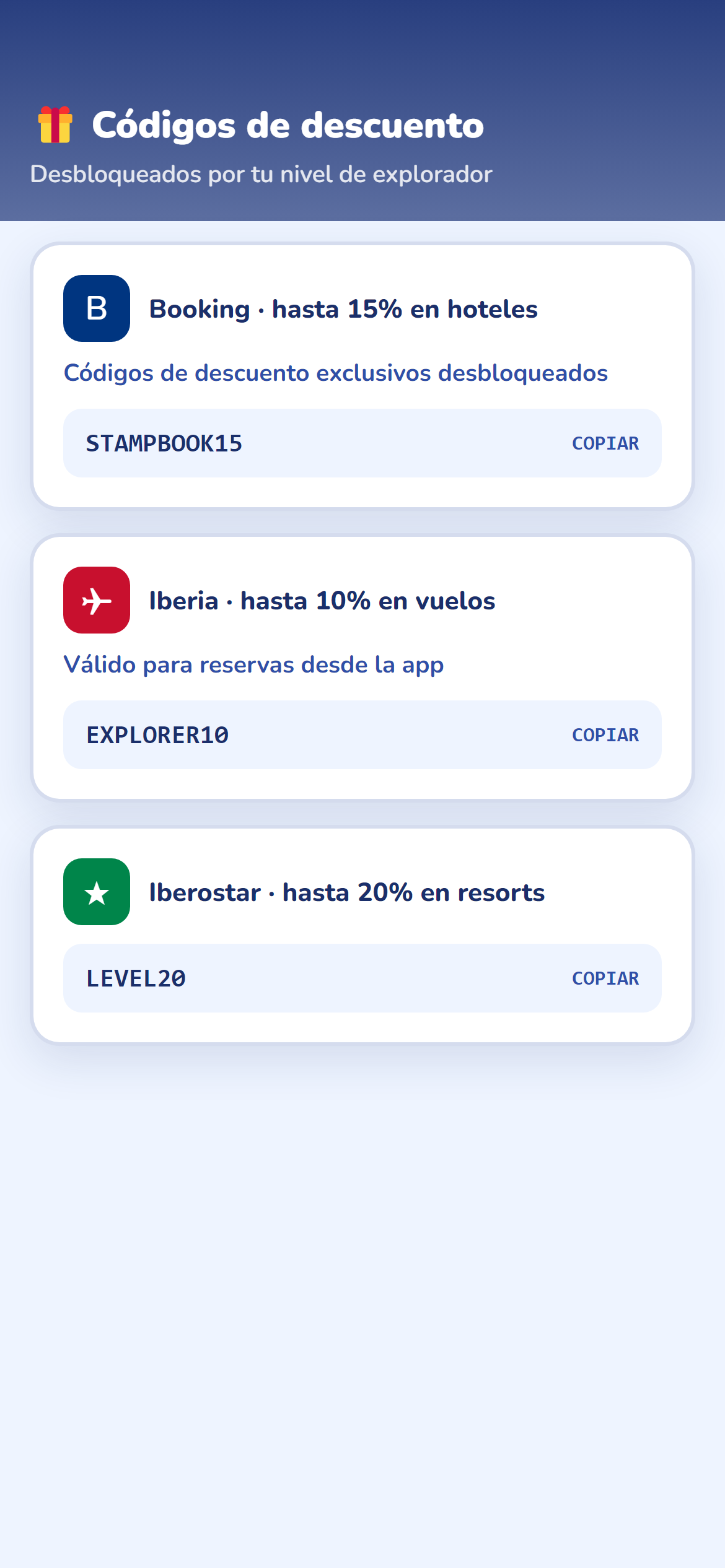Códigos de descuento